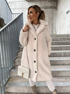 Damen-Trenchcoat aus Plüsch