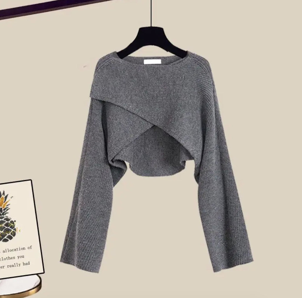 Bequemes dreiteiliges Damen-Set mit langen Ärmeln
