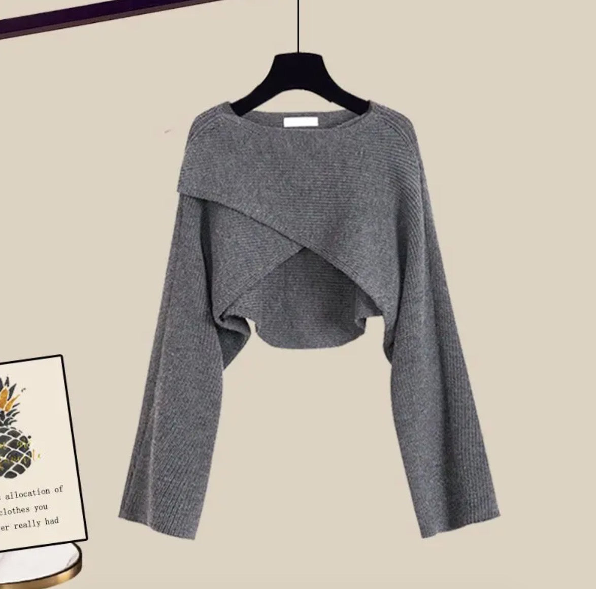 Bequemes dreiteiliges Damen-Set mit langen Ärmeln