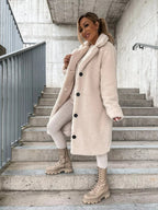 Damen-Trenchcoat aus Plüsch
