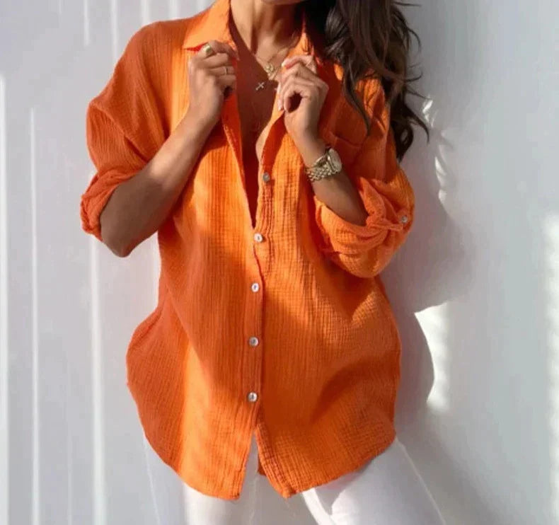 Schöne Damen-Hemdbluse für Frühling und Sommer