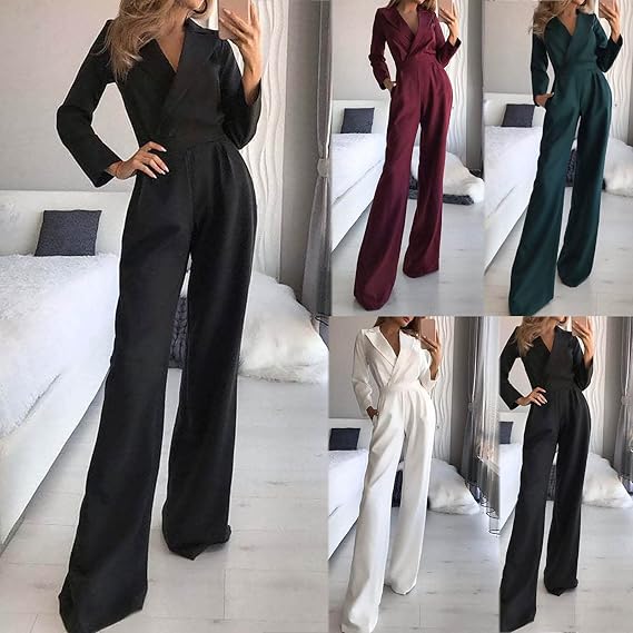 Langärmeliger Damen-Jumpsuit mit schmaler Passform