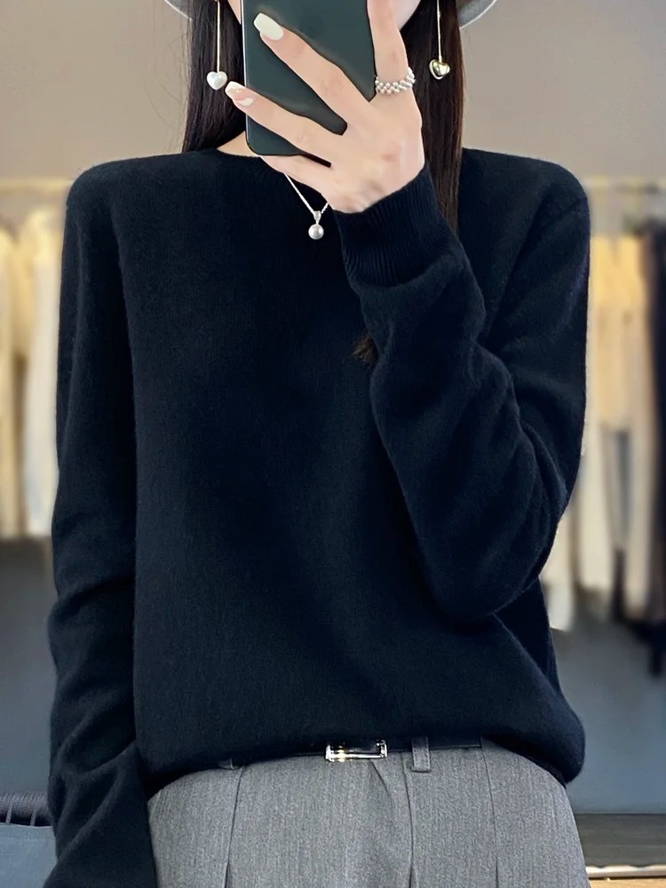 Drune | Pullover Damen Runder Ausschnitt Weicher und Eleganter Strickpullover