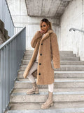 Damen-Trenchcoat aus Plüsch