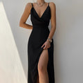 Damen-Sommerkleid aus Satin im Ibiza-Stil