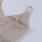 Damen-Sommerkleid aus Satin im Ibiza-Stil