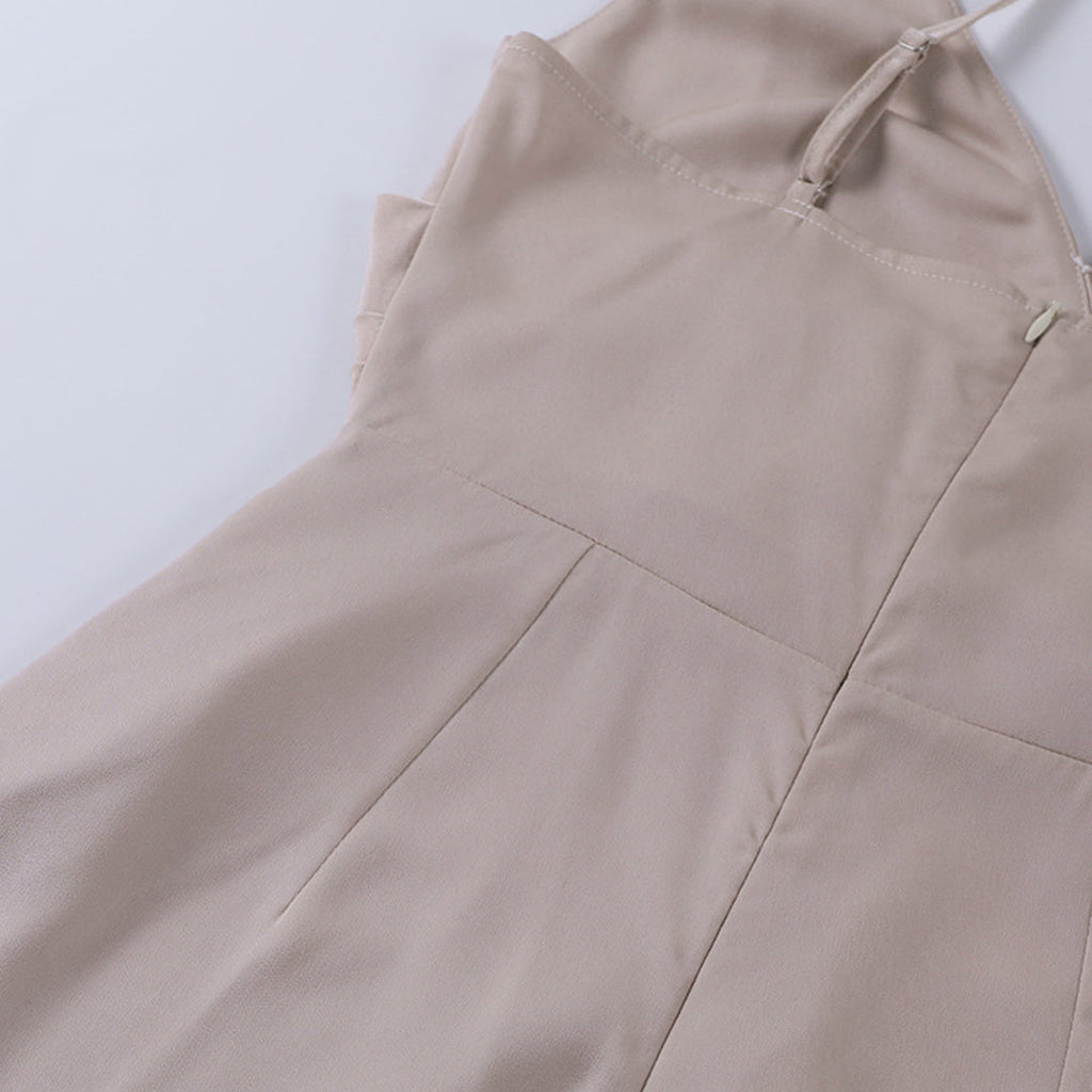 Damen-Sommerkleid aus Satin im Ibiza-Stil