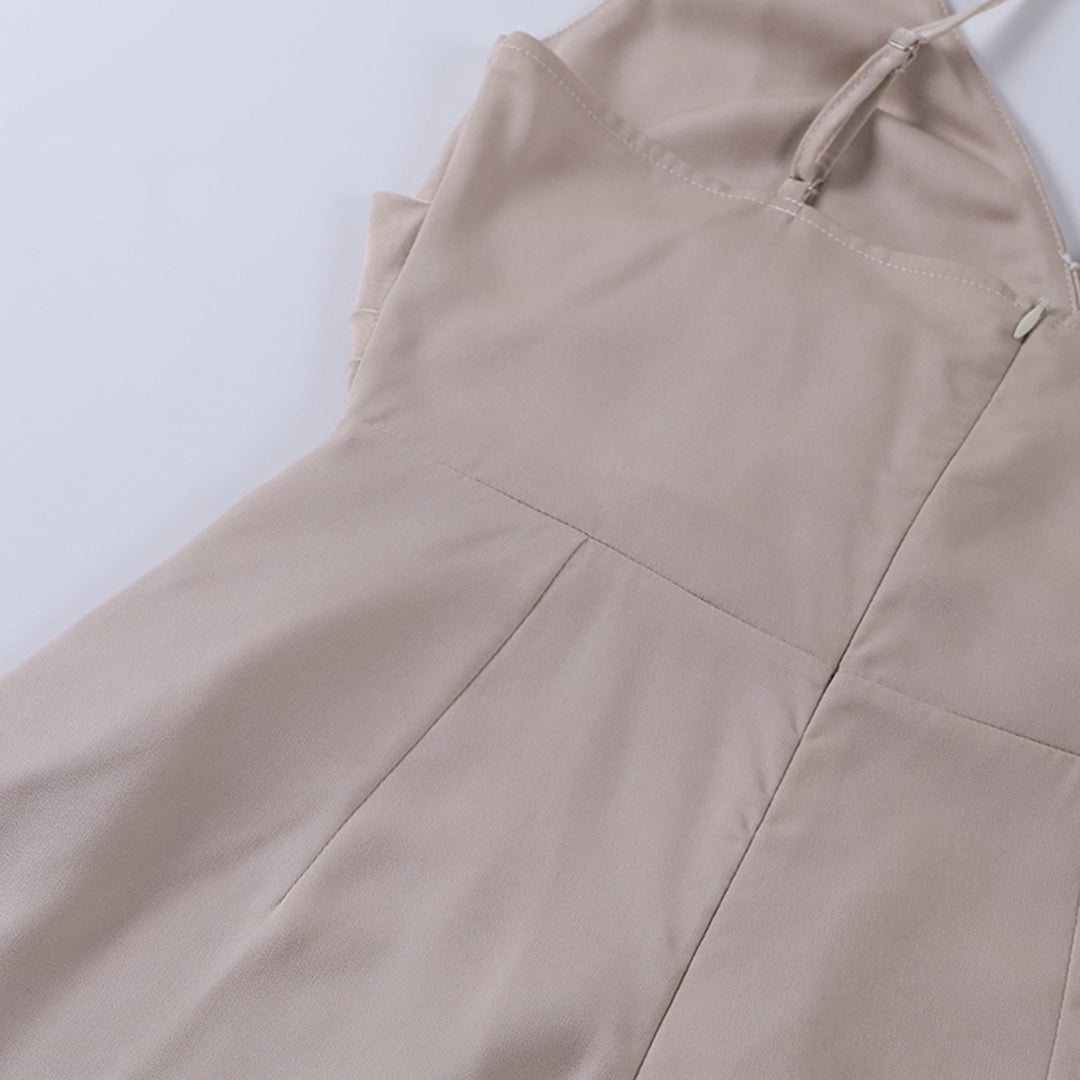 Damen-Sommerkleid aus Satin im Ibiza-Stil