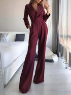 Langärmeliger Damen-Jumpsuit mit schmaler Passform