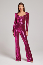 Glitzernder Damen-Pailletten-Overall