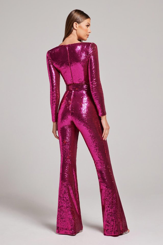 Glitzernder Damen-Pailletten-Overall
