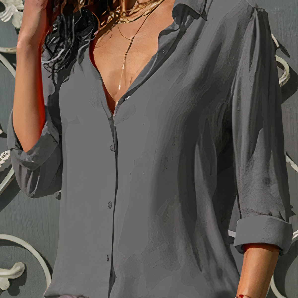 Elegante Damen-Chiffonbluse