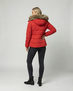 Warm gefütterte Damen-Winterjacke mit Kapuze