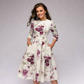 Elegantes Damen-Midikleid im Retro-Stil