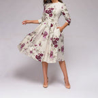 Elegantes Damen-Midikleid im Retro-Stil