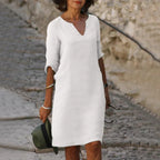 Elegantes Damen-Sommerkleid mit V-Ausschnitt