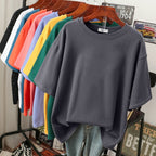 Kuscheliges Damen-T-Shirt aus Baumwolle in großen Größen