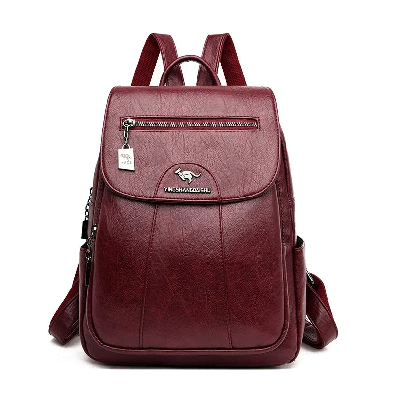 Dorothea | Diebstahlsicherer Lederrucksack Mit Großem Fassungsvermögen Für Damen
