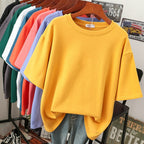 Kuscheliges Damen-T-Shirt aus Baumwolle in großen Größen