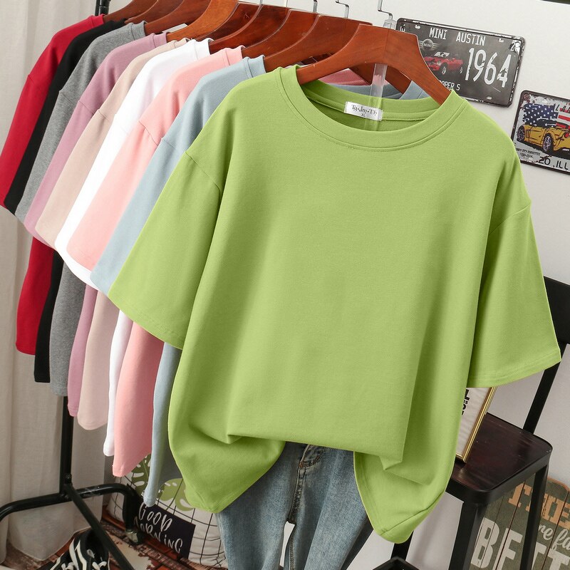 Kuscheliges Damen-T-Shirt aus Baumwolle in großen Größen