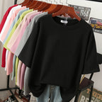 Kuscheliges Damen-T-Shirt aus Baumwolle in großen Größen