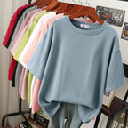 Kuscheliges Damen-T-Shirt aus Baumwolle in großen Größen