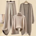 Damen-3-teiliges Set aus Oberteil, Hose und Blazer