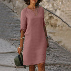 Elegantes Damen-Sommerkleid mit V-Ausschnitt