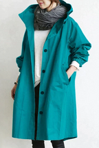 Damen-Trenchcoat mit Kapuze im lässigen Stil