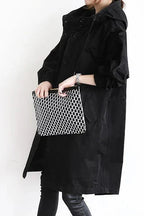 Damen-Trenchcoat mit Kapuze im lässigen Stil