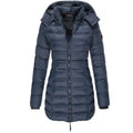 Gemütliche Damen-Winterjacke mit Kapuze und Reißverschluss