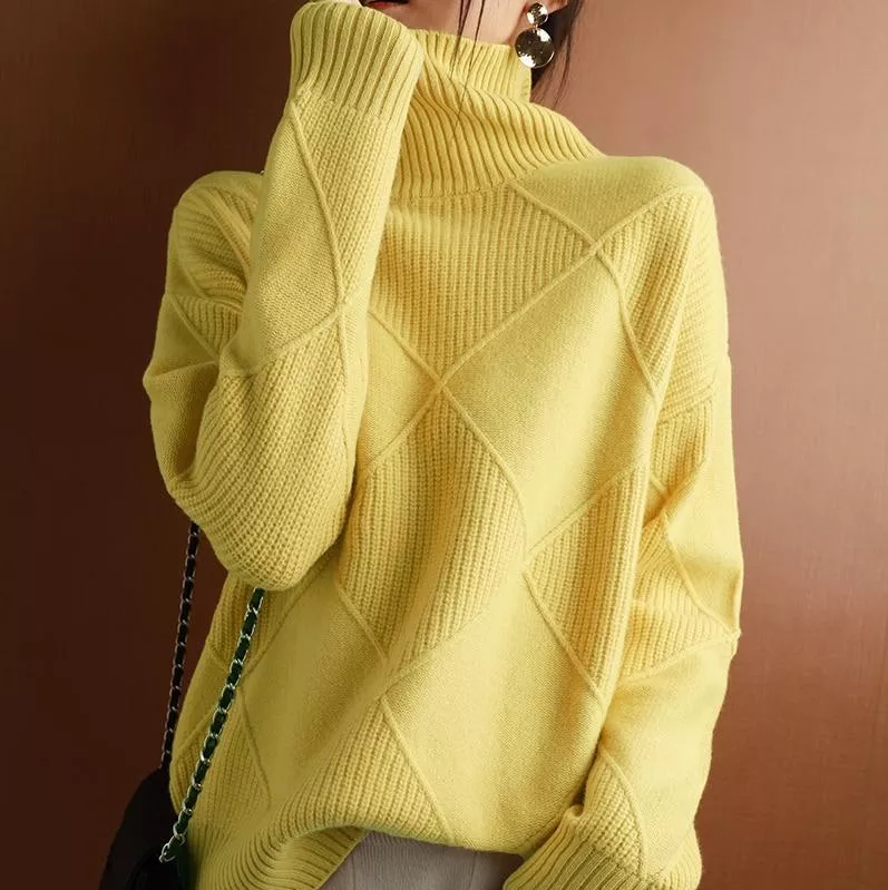 Drune Hannover - Lose Rollkragenpullover Strickjacke
