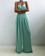 Damen-Overall mit Trägern und weitem Bein