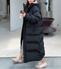Langer Damen-Winterparka mit Kapuze
