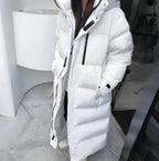 Langer Damen-Winterparka mit Kapuze