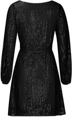 Lockeres Damen-Mini-Partykleid mit Pailletten