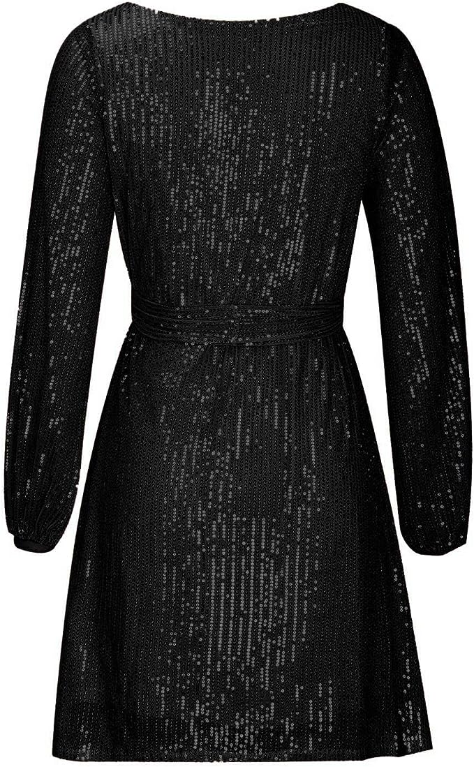 Lockeres Damen-Mini-Partykleid mit Pailletten