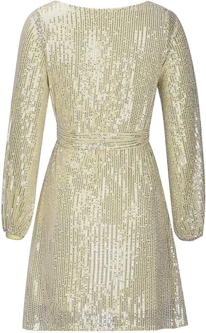 Lockeres Damen-Mini-Partykleid mit Pailletten