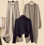 Damen-3-teiliges Set aus Oberteil, Hose und Blazer