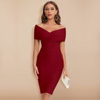 Elegantes Damen-Bandagekleid mit V-Ausschnitt