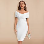Elegantes Damen-Bandagekleid mit V-Ausschnitt