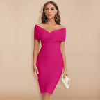 Elegantes Damen-Bandagekleid mit V-Ausschnitt