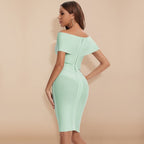 Elegantes Damen-Bandagekleid mit V-Ausschnitt
