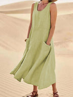 Luftiges Damen-Sommerkleid mit Taschen