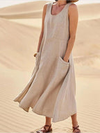 Luftiges Damen-Sommerkleid mit Taschen