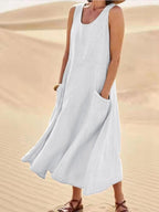 Luftiges Damen-Sommerkleid mit Taschen