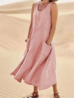 Luftiges Damen-Sommerkleid mit Taschen