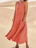 Luftiges Damen-Sommerkleid mit Taschen
