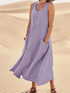 Luftiges Damen-Sommerkleid mit Taschen