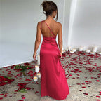 Gerafftes One-Shoulder-Maxikleid für Damen